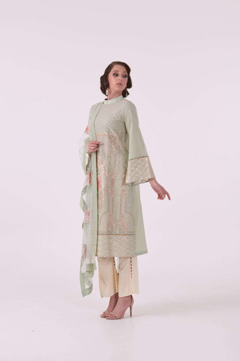 Unstitched Embroidered Full Set Cotton Paste @VogueSultana ONLINE