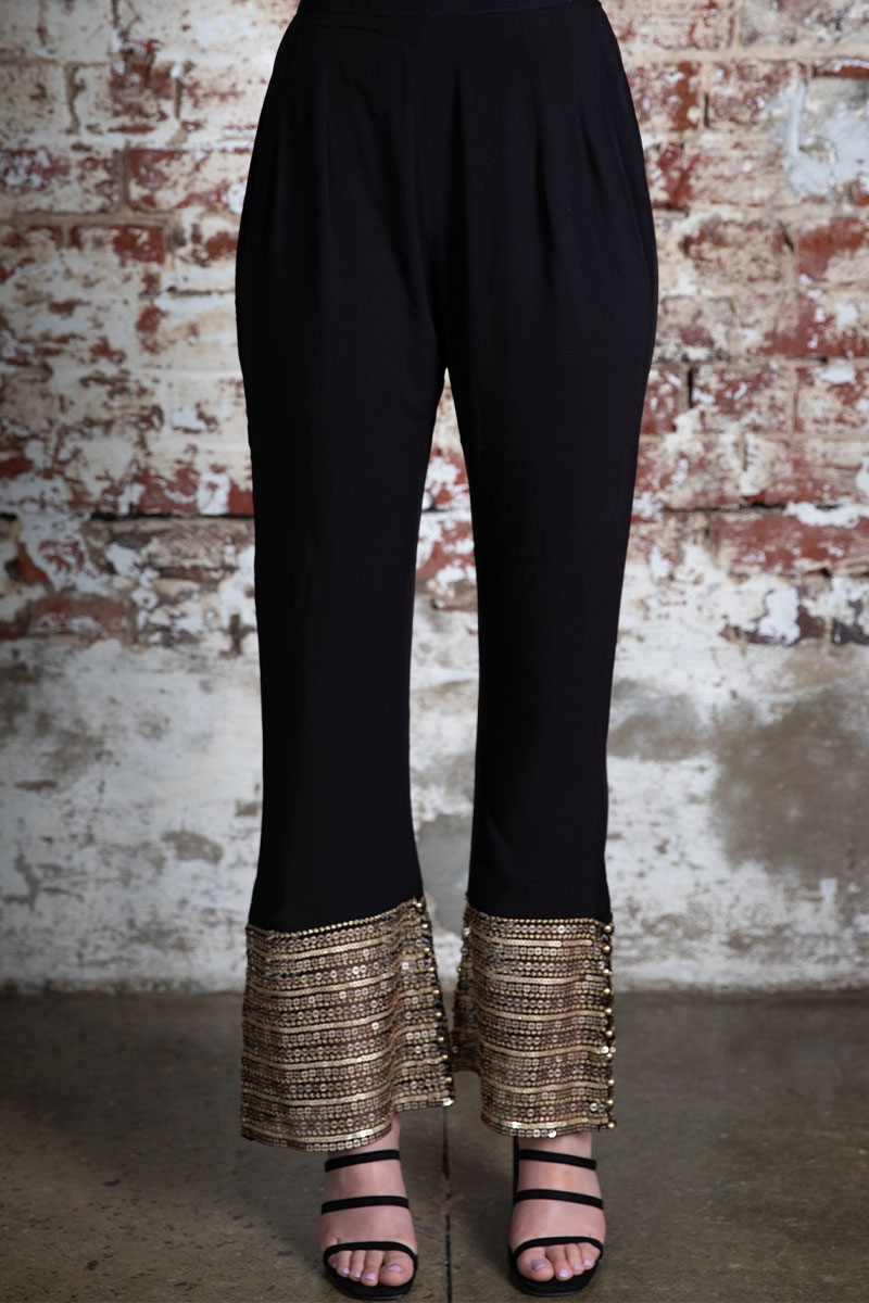 Embroidered Cotton Single Pant @VogueSultana ONLINE