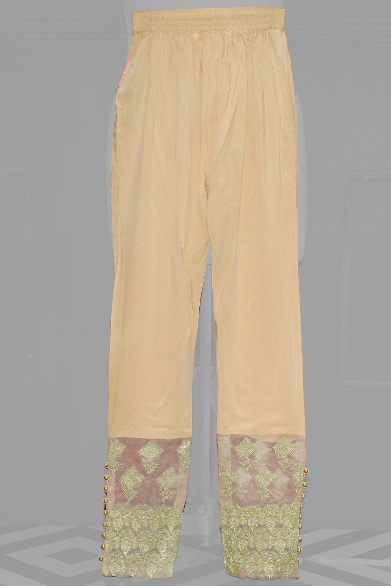Embroidered Cotton Single Pant @VogueSultana ONLINE